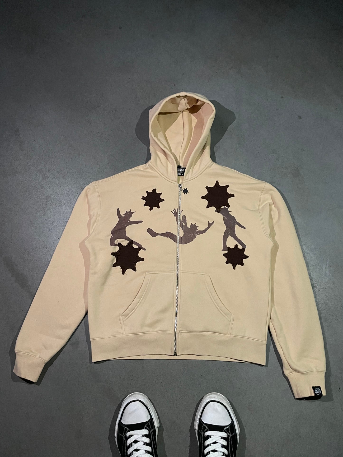 ShootCrew Zip-Up hoodie Beige