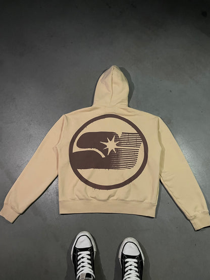 ShootCrew Zip-Up hoodie Beige