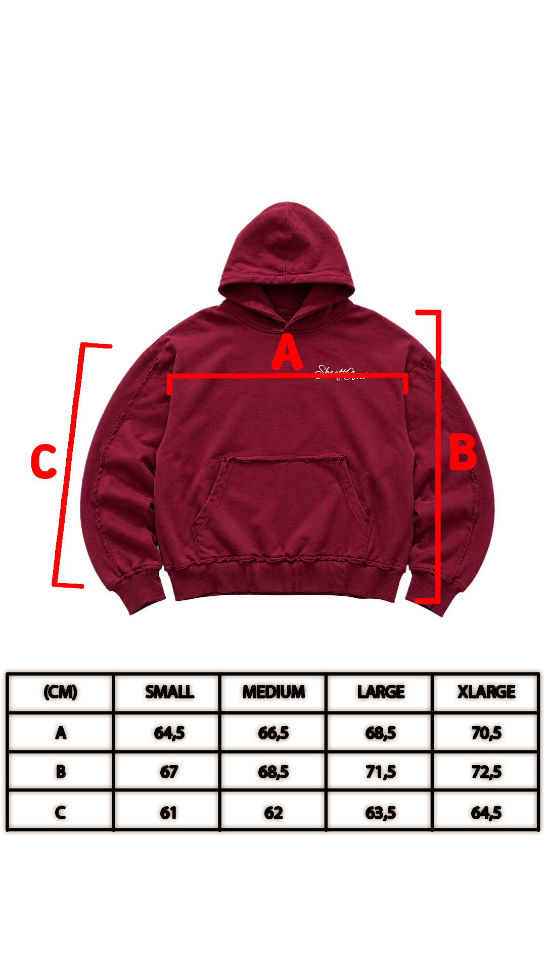 PANTHER HOODIE - BURGUND