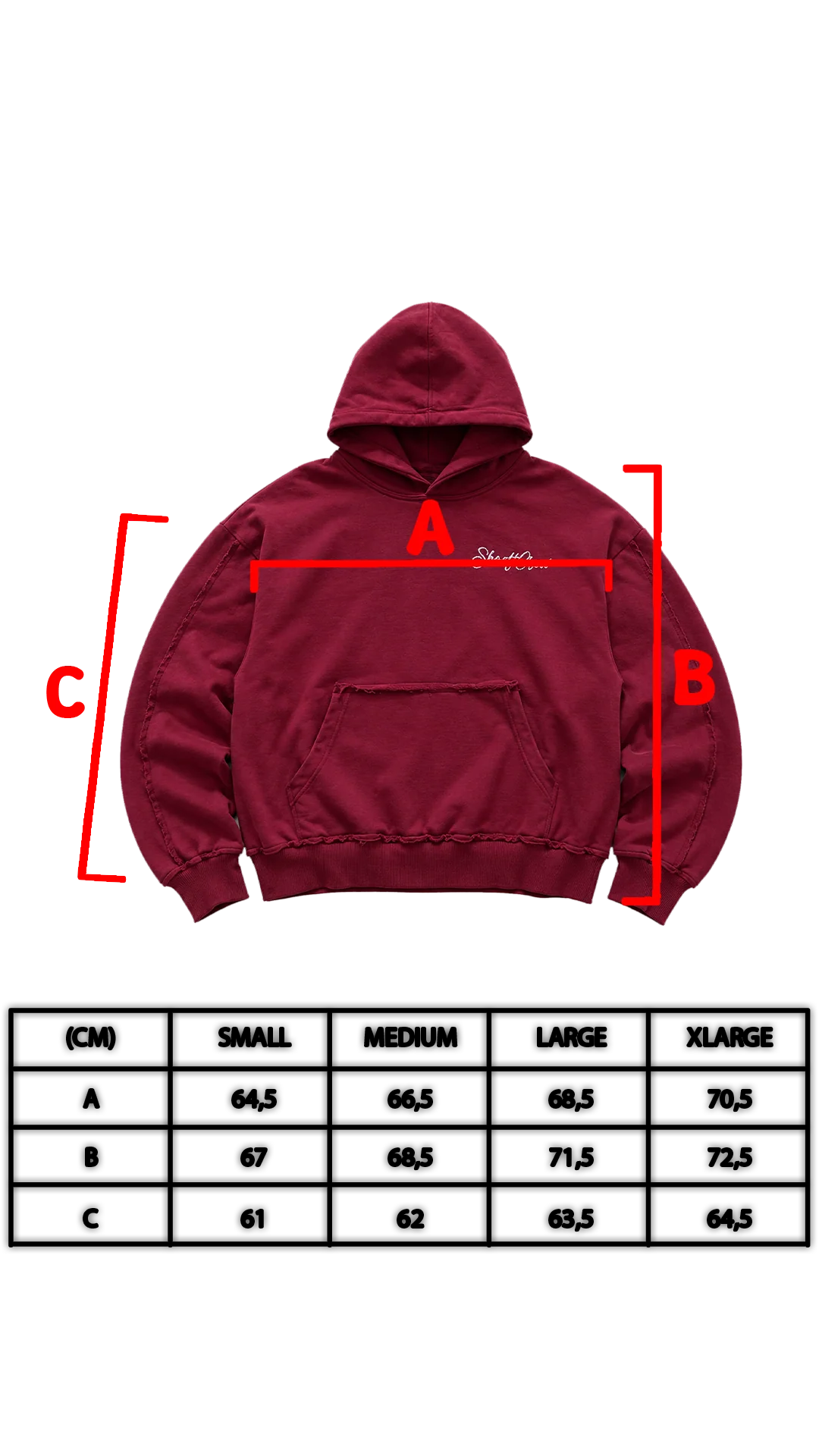PANTHER HOODIE - BURGUND